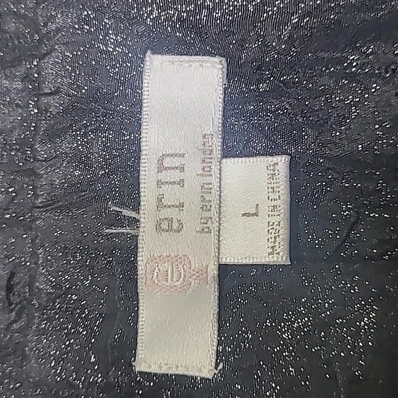ERIN black sliver accents long sleeve jacket size large - Picture 2 of 5